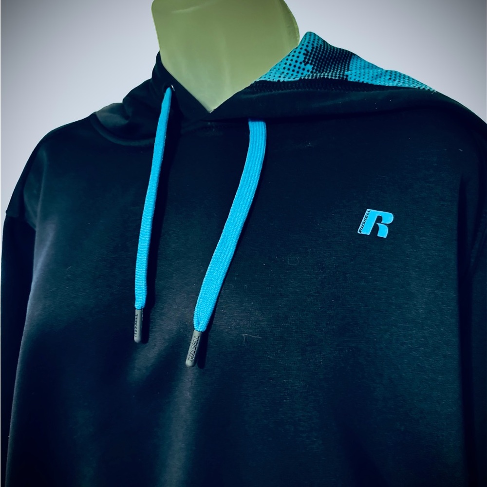 EUC Russell 2XL Dark Navy 100% Polyester Women’s Pullover w Front Audio Pocket